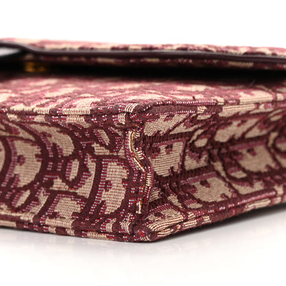 Christian Dior Oblique Saddle Chain Pouch Burgundy 10 of 14