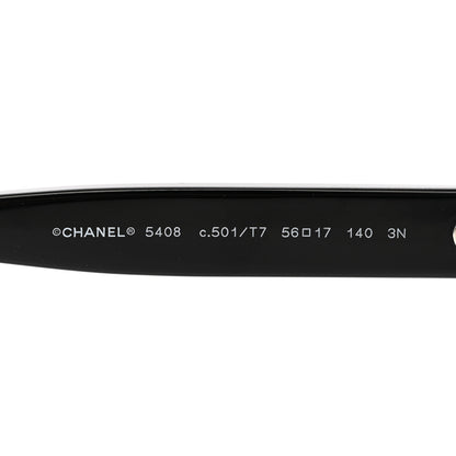 Chanel Acetate Polarized Square Sunglasses 5408 Black 5 of 9