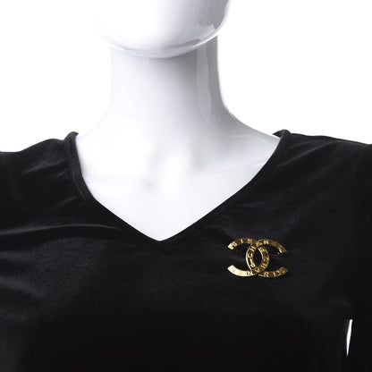 Chanel Metal Paris Button CC Large Brooch Gold 2 of 6