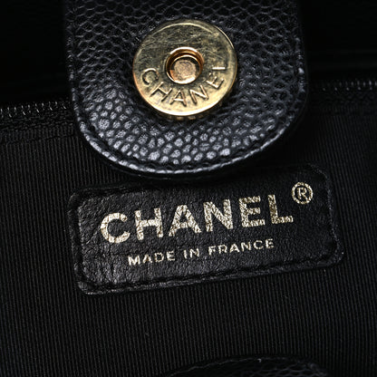Chanel Caviar Quilted Petit Shopping Tote PST Black 6 of 10