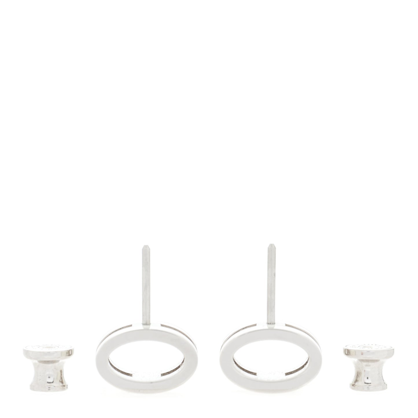 Palladium Lacquered Pop H Earrings White