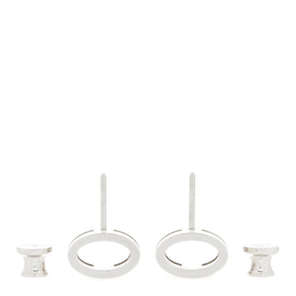 Hermes Palladium Lacquered Pop H Earrings White 3 of 6