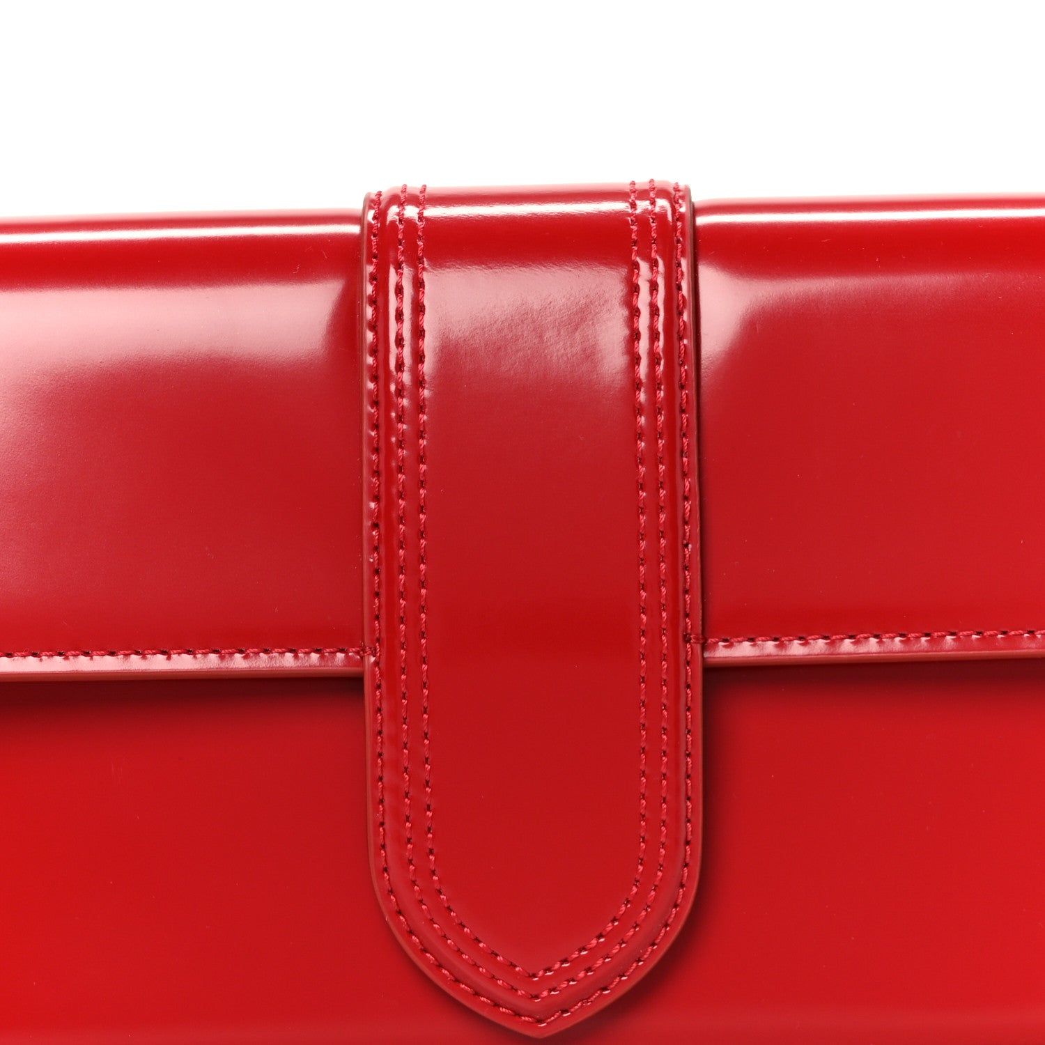 Jacquemus Glazed Calfskin Le Bambino Long Red 8 of 10