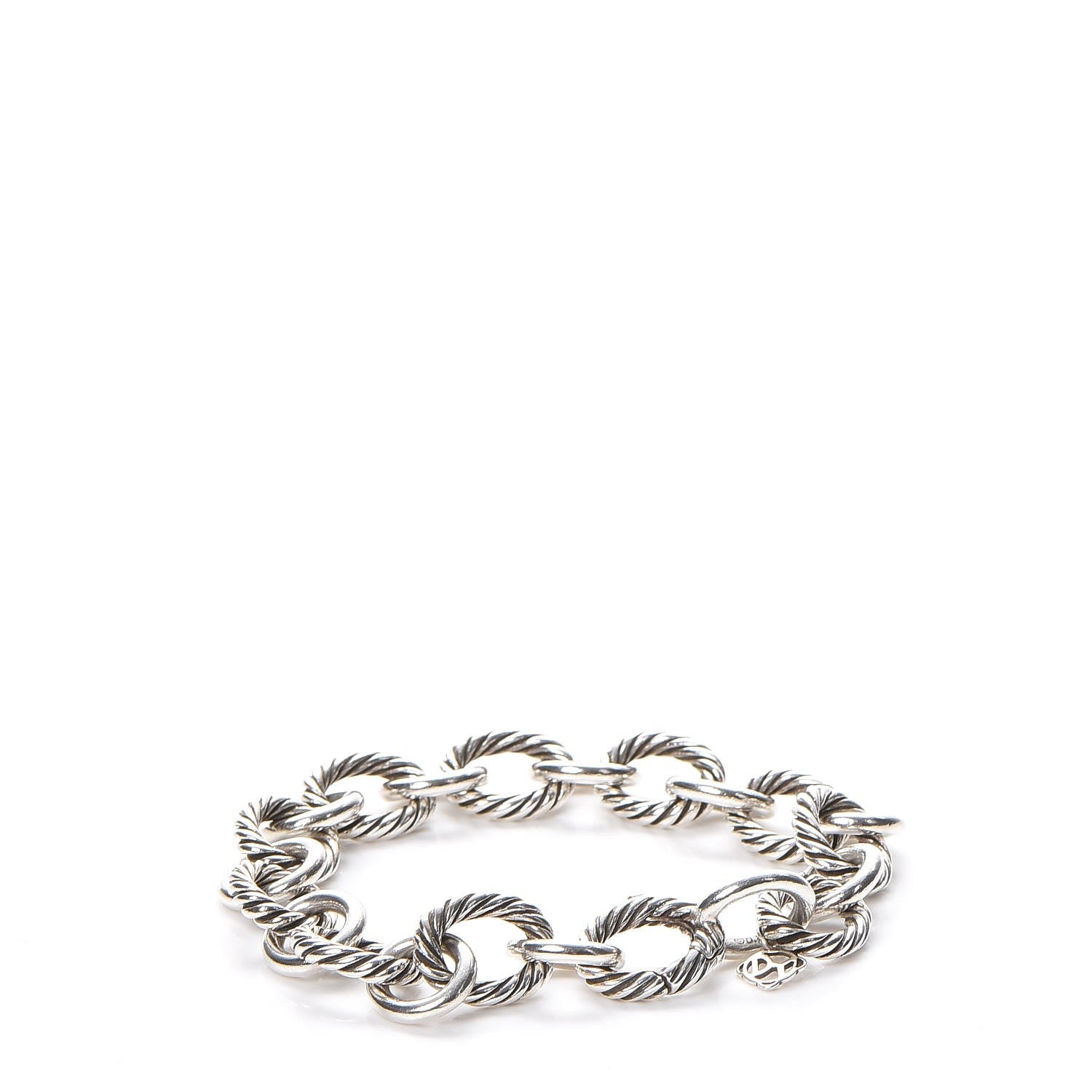 David Yurman Sterling Silver 12mm Large Oval Link Bracelet 4 of 6