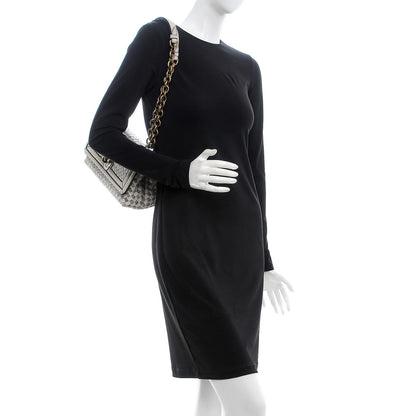 Bottega Veneta Nappa Ayers Intrecciato Checker Olimpia Knot Bag Mist Black 2 of 8