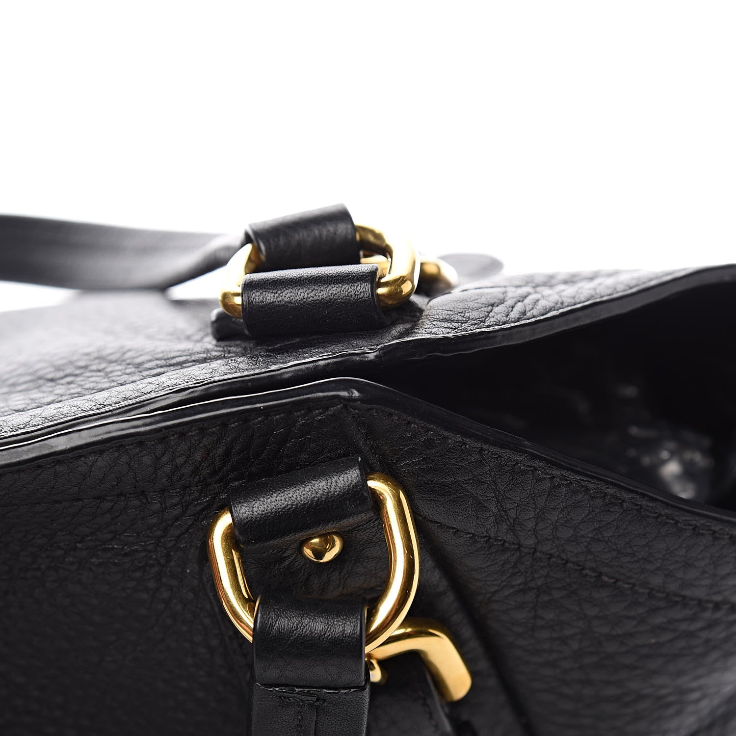 Prada Vitello Daino Shoulder Bag Black 12 of 15