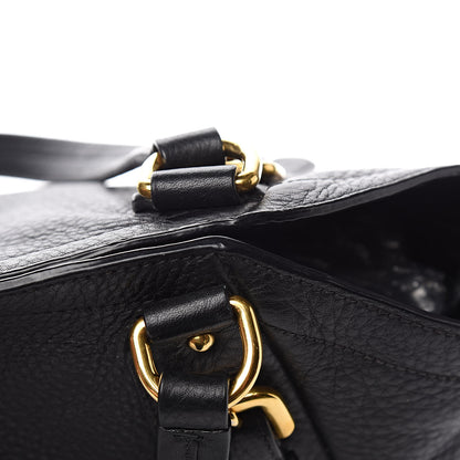 Prada Vitello Daino Shoulder Bag Black 12 of 15