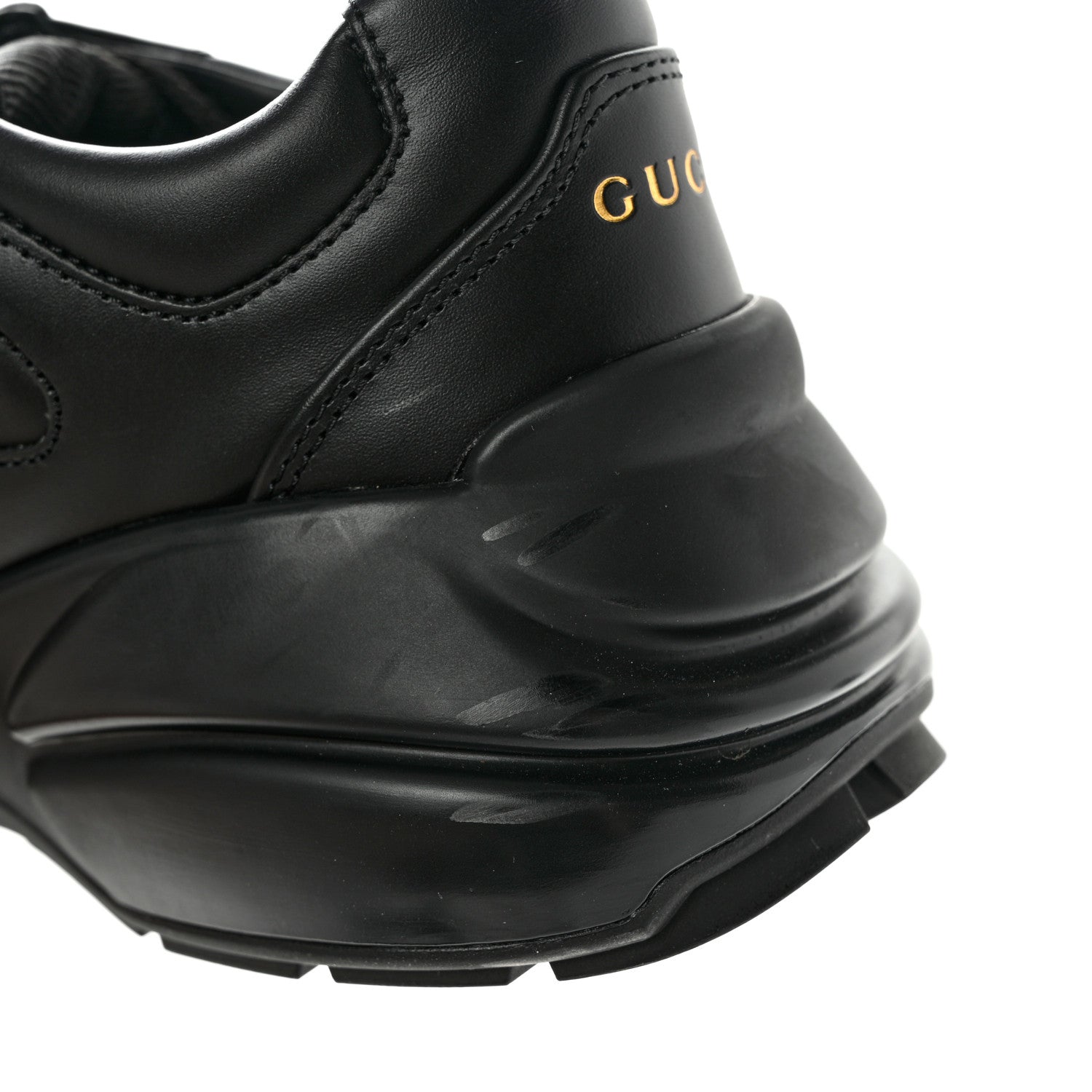 Gucci Calfskin Rhyton Sneakers 36.5 Black 11 of 14