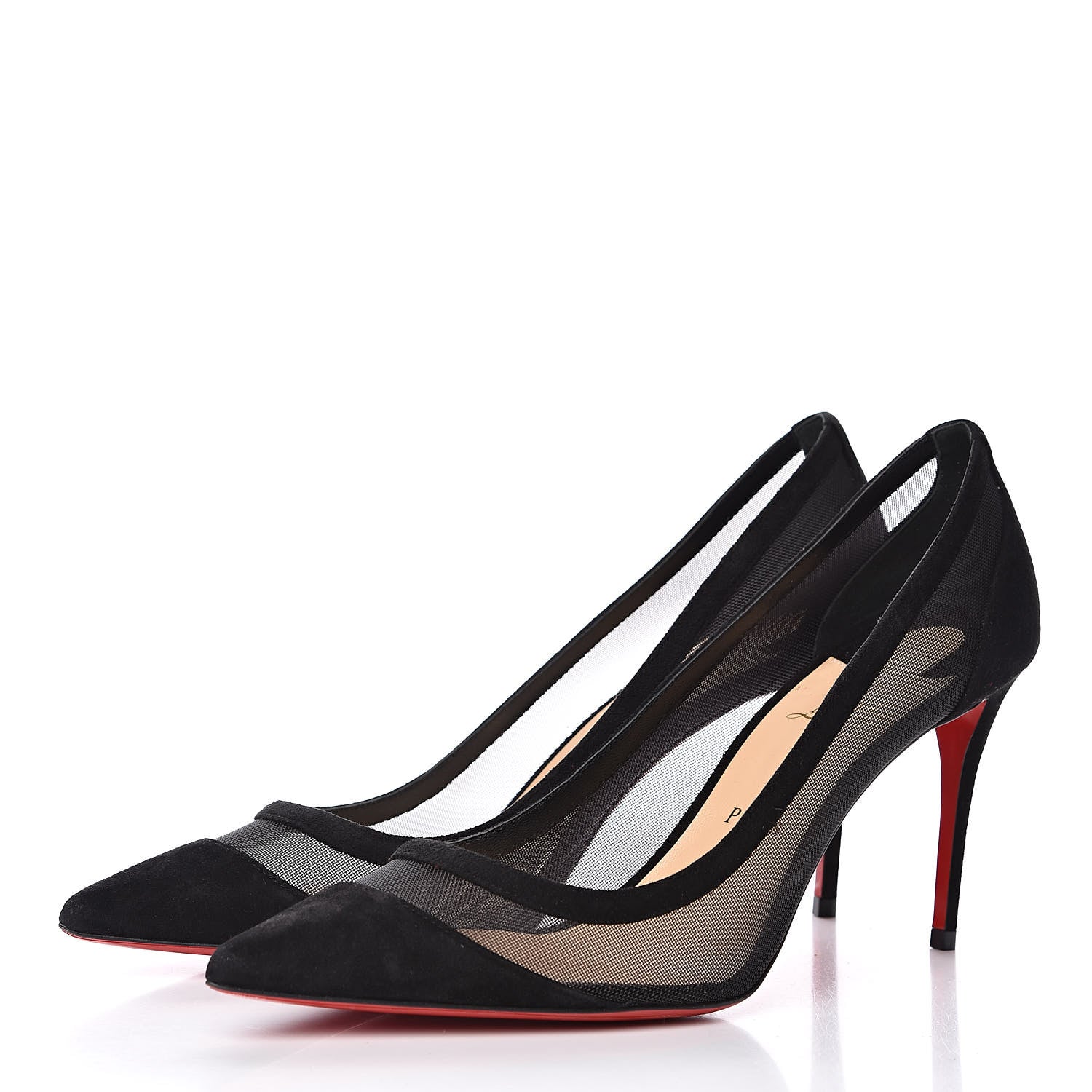 Christian Louboutin Veau Velours Rete Galativi 100 Pumps 40.5 Black 3 of 11