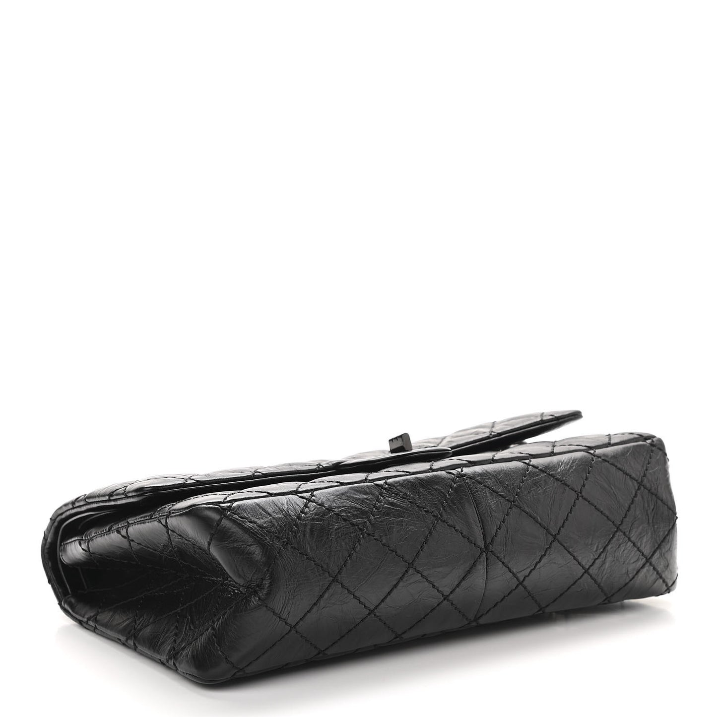 Aged Calfskin Quilted 2.55 Reissue 226 Flap So Black