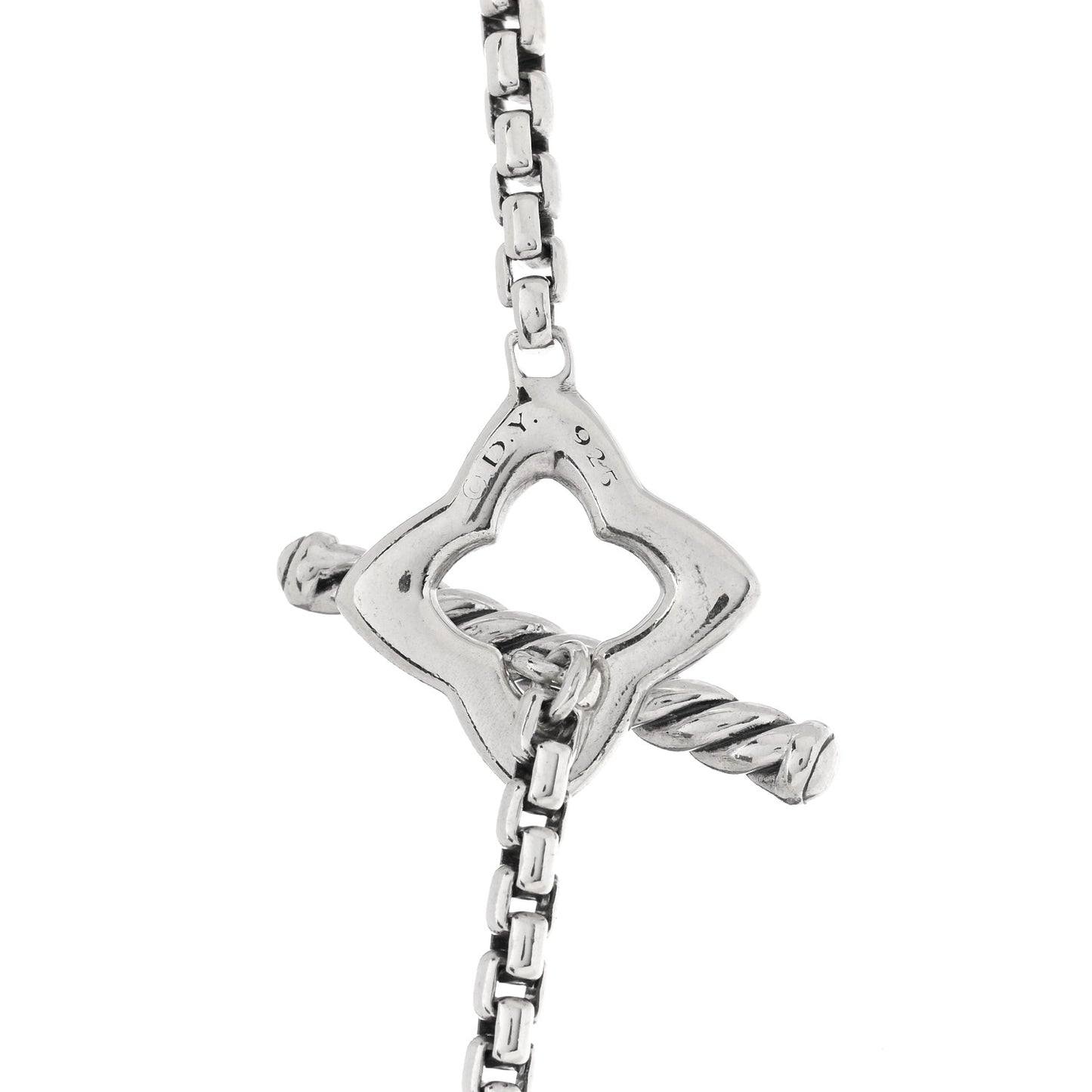 Sterling Silver 25mm Quatrefoil Chain Necklace
