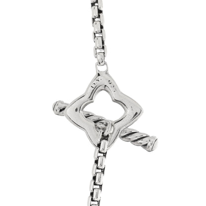 David Yurman Sterling Silver 25mm Quatrefoil Chain Necklace 4 of 4