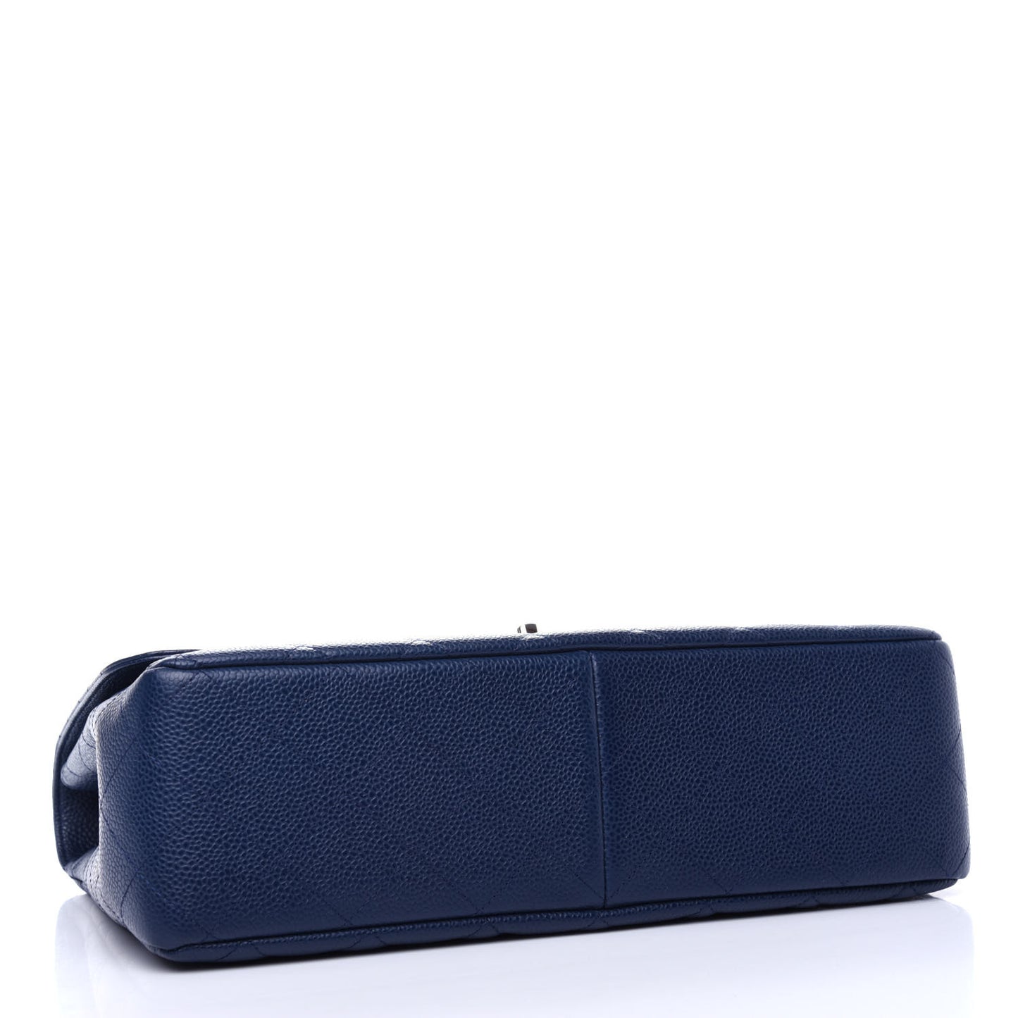 Caviar Quilted Jumbo Single Flap Navy