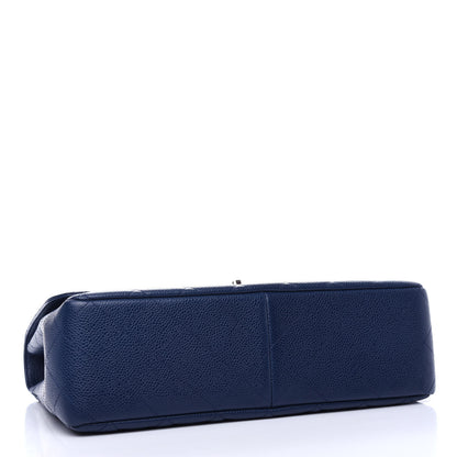 Chanel Caviar Quilted Jumbo Single Flap Navy 4 of 11