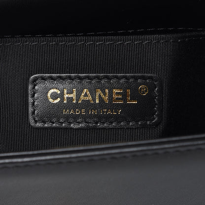 Chanel Lambskin Chevron Quilted Small Boy Flap Black 6 of 12