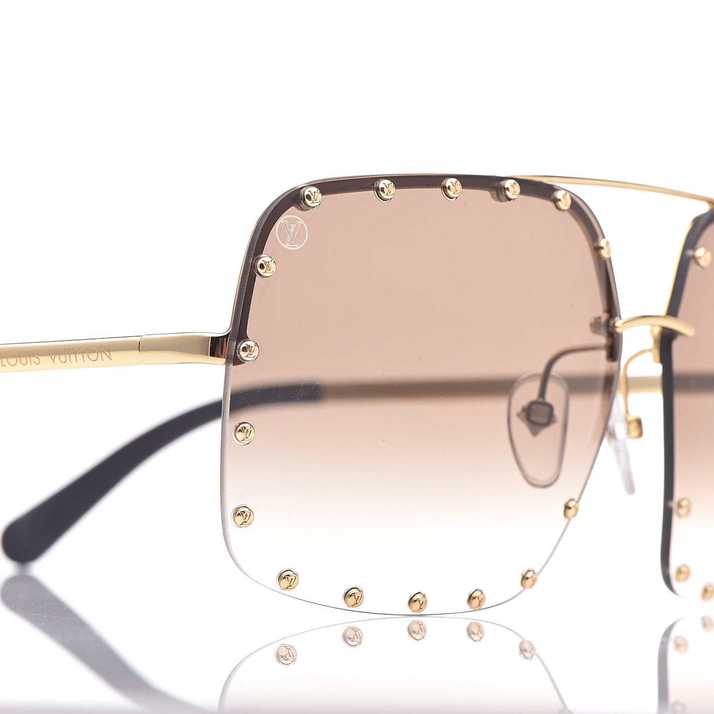 The Party Square Gradient Sunglasses Z2353E Brown