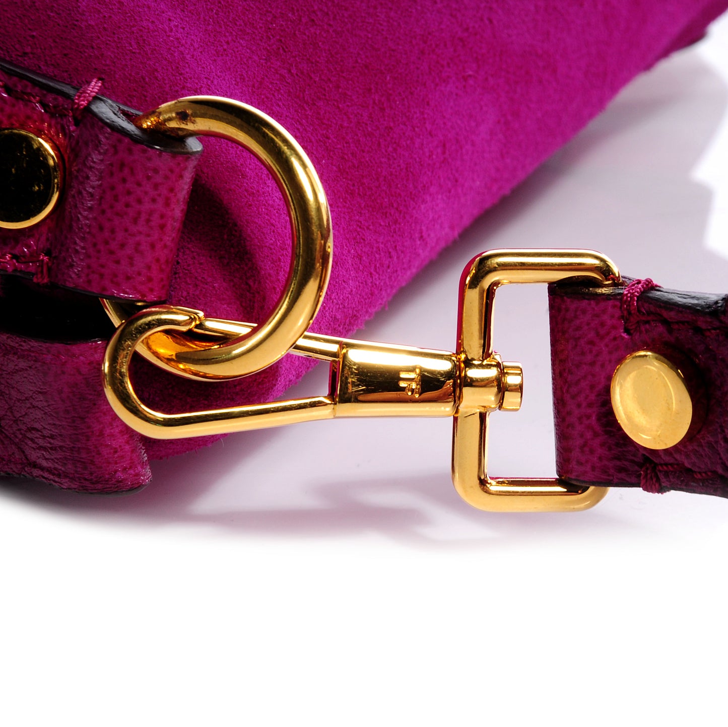 Suede Jennifer Mini Crossbody Magenta