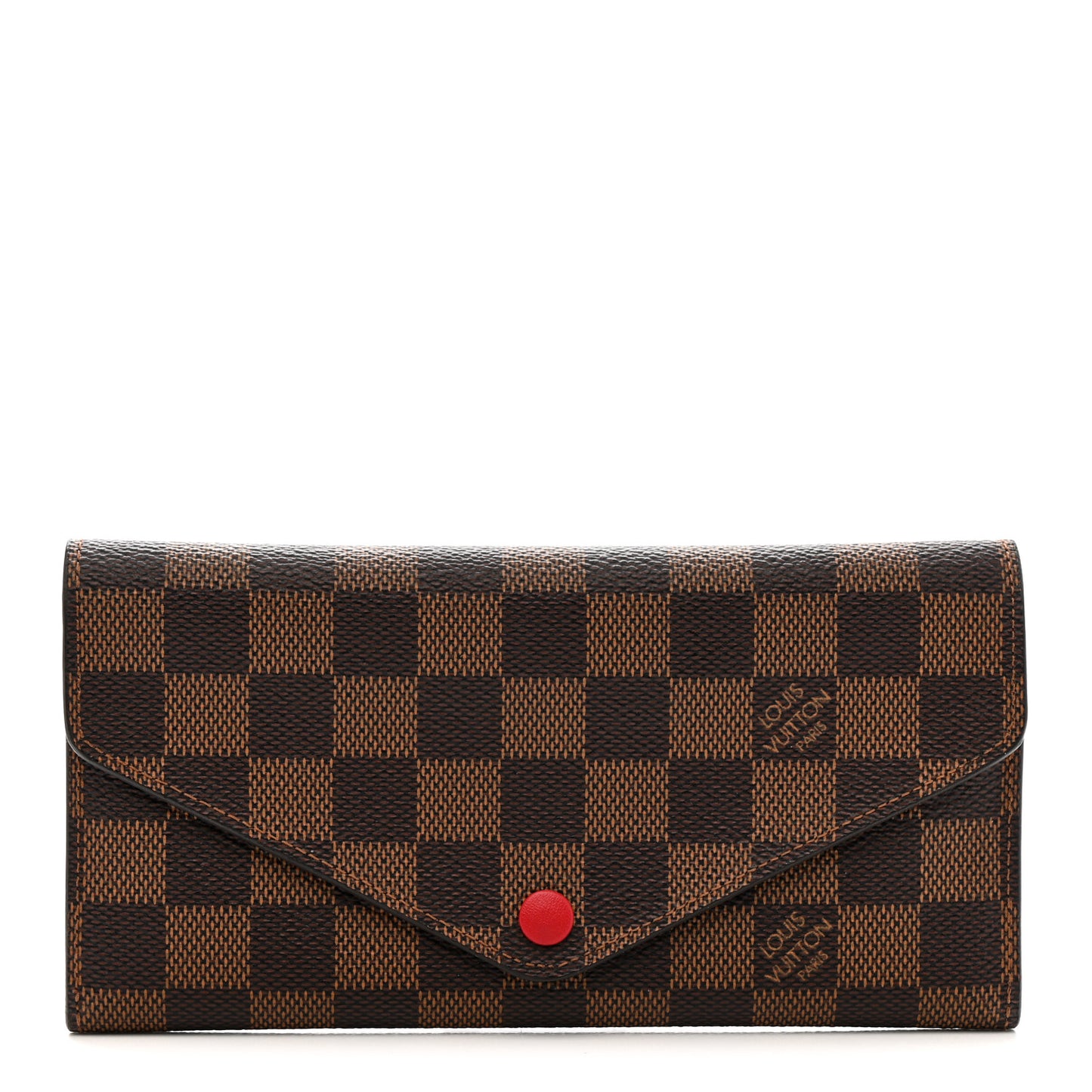 Damier Ebene Josephine Wallet Red