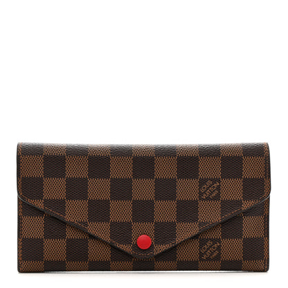 Louis Vuitton Damier Ebene Josephine Wallet Red 1 of 6