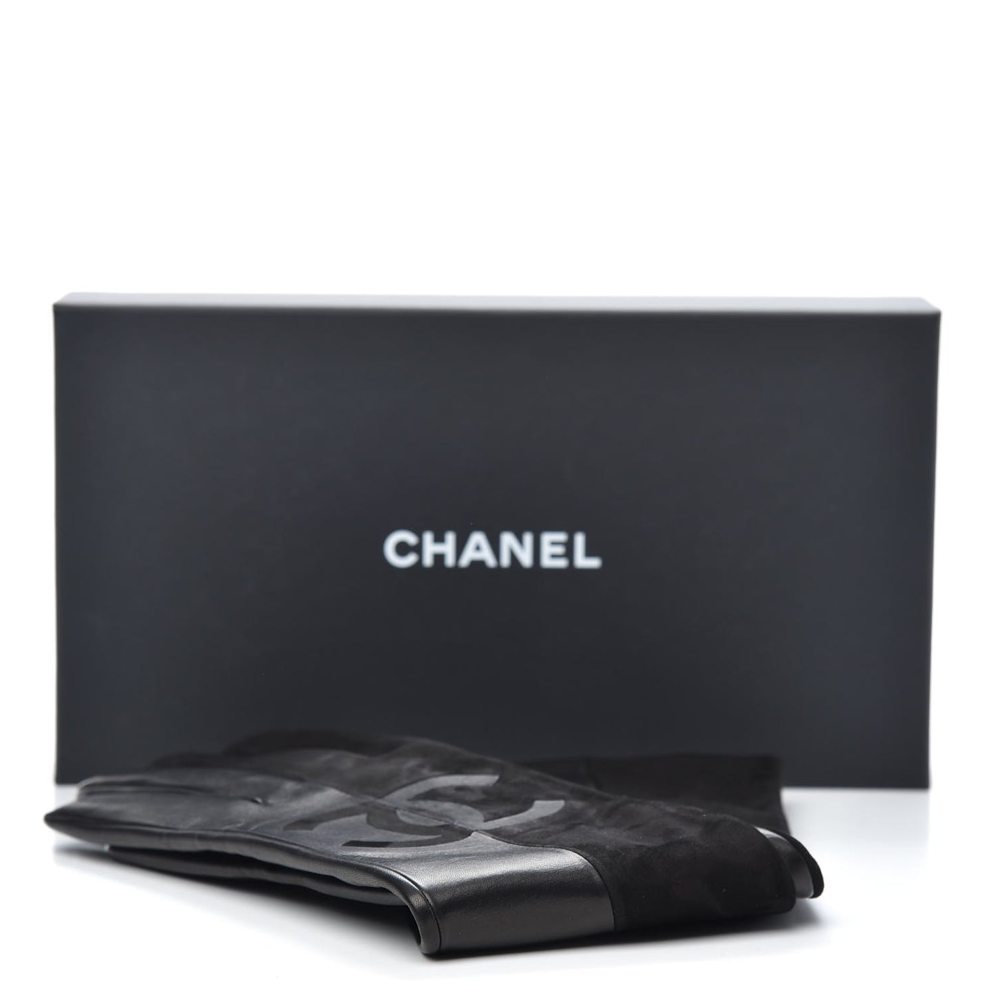 Suede Lambskin Gloves 8.5 Black