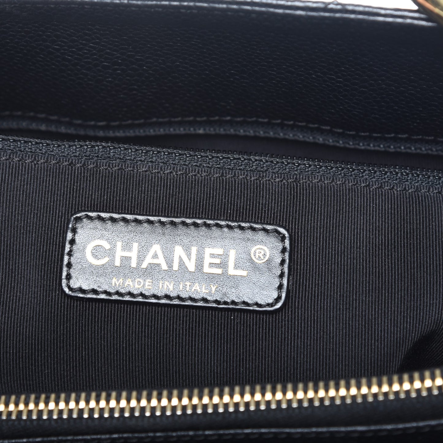 Caviar Quilted Grand Shopping Tote GST Black