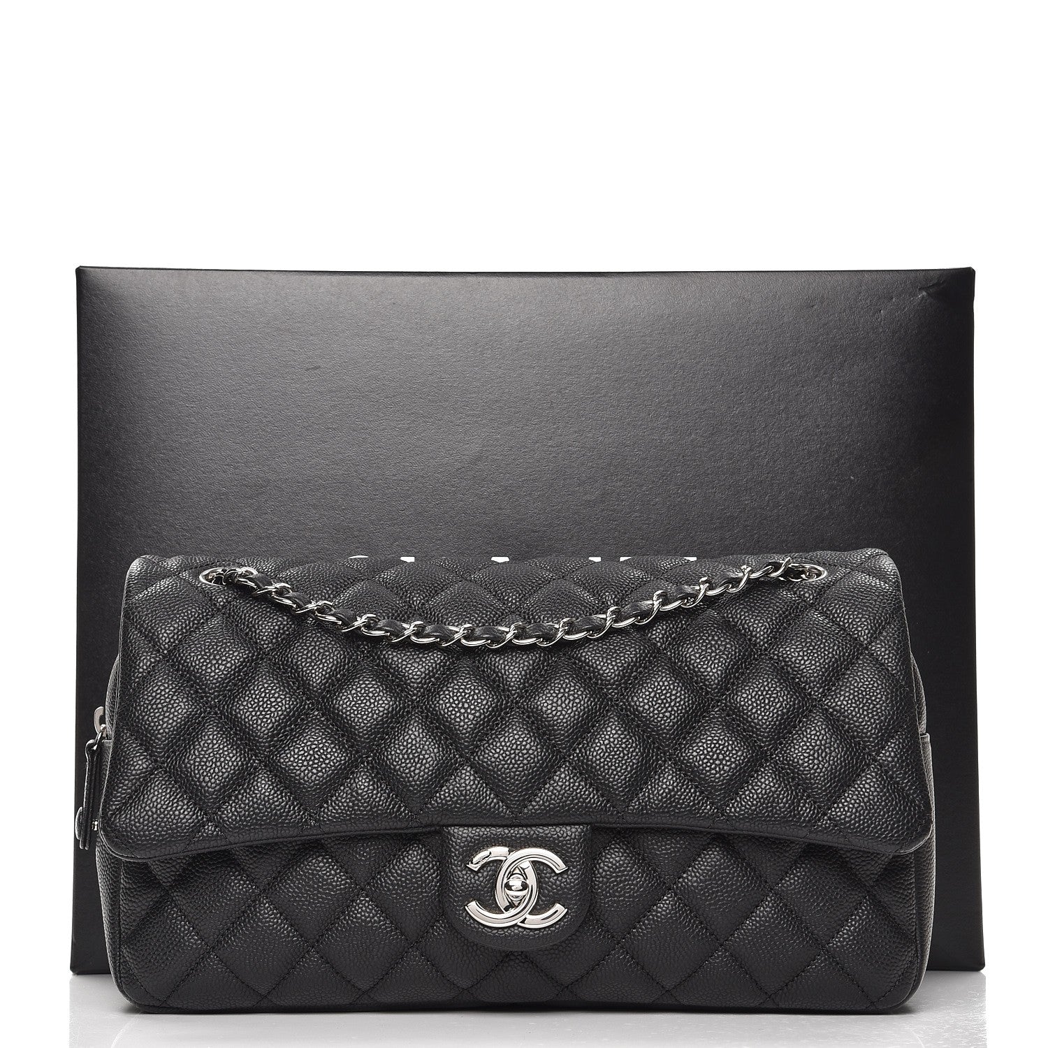 Chanel Caviar Quilted Jumbo Easy Flap Black 8 of 8