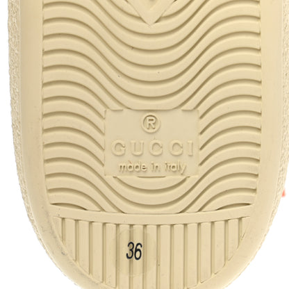Gucci Calfskin Web Strawberry Print Womens Ace Sneakers 36 Ivory Red Green 6 of 10