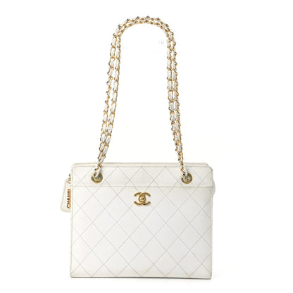 Chanel Caviar Stitched Shoulder Bag White 1 of 27