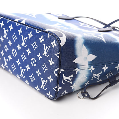 Louis Vuitton Monogram Escale Neverfull MM Blue 10 of 12