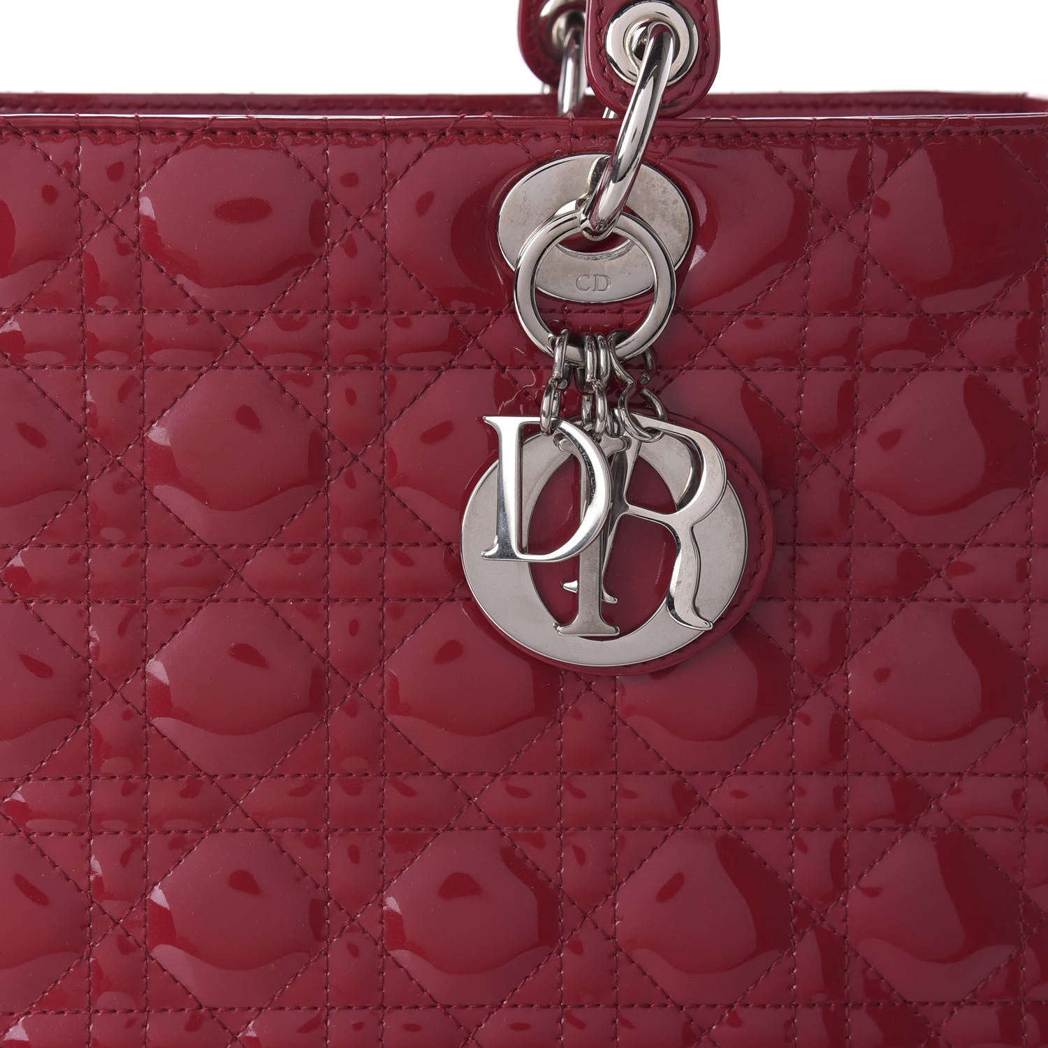 Christian Dior Patent Cannage Large Lady Dior Red 11 of 11
