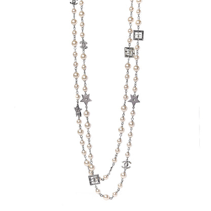 Chanel Pearl CC Star Long Necklace Gold 1 of 12
