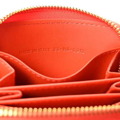 Christian Dior Grained Calfskin Supple Cannage Caro Compact Wallet  Orange 7 of 7
