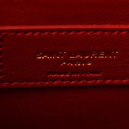 Saint Laurent Smooth Calfskin Manhattan Shoulder Bag Rouge Eros 6 of 14