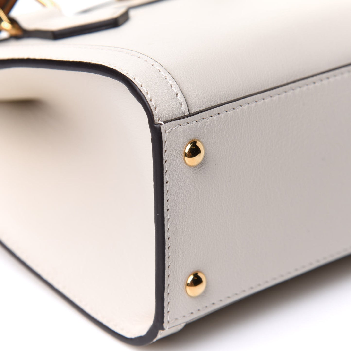 Wonka Grain Calfskin Mini Diana Tote Bag Mystic White Orange Fluo