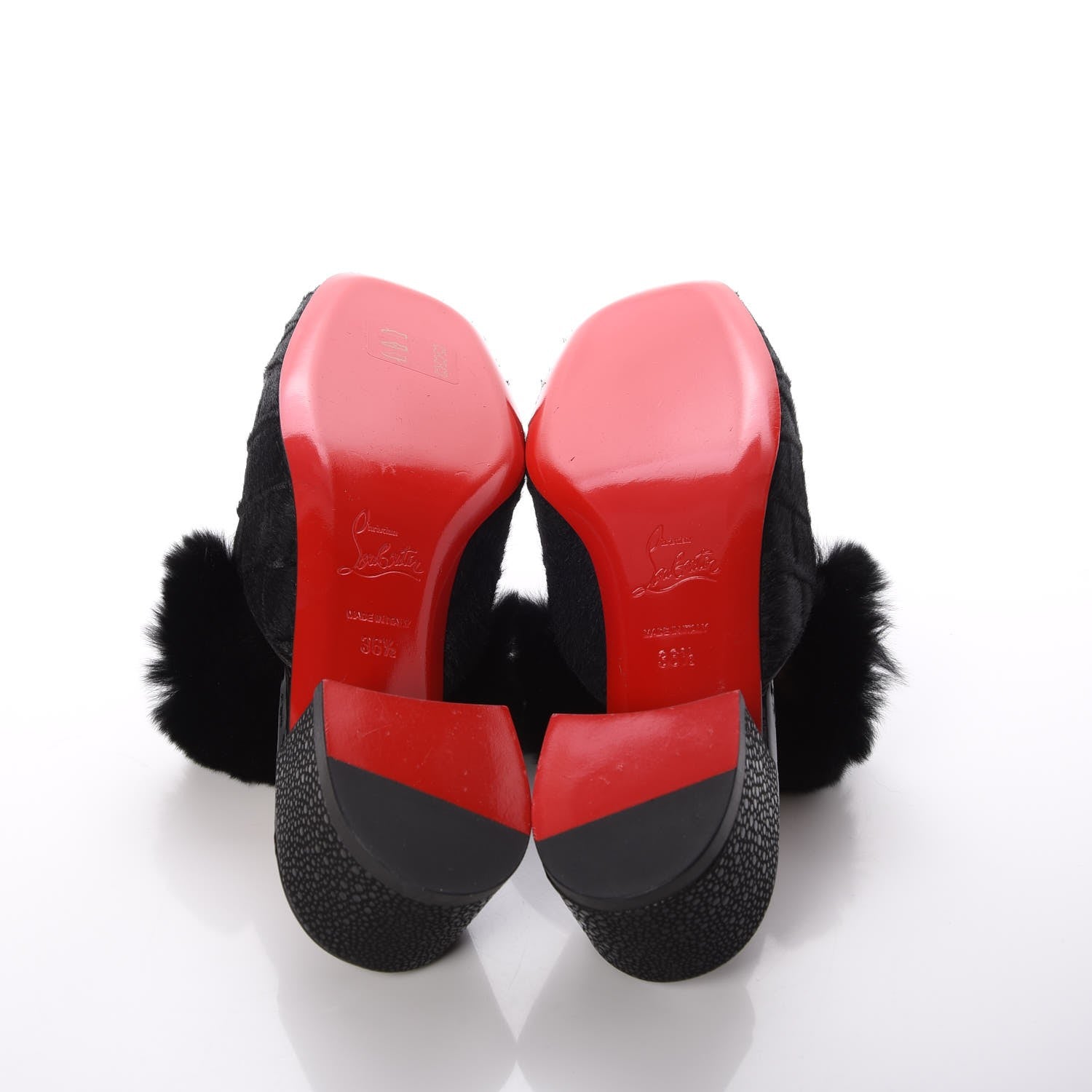 Christian Louboutin Pony Hair Boudiva Mules 36.5 Black 5 of 8