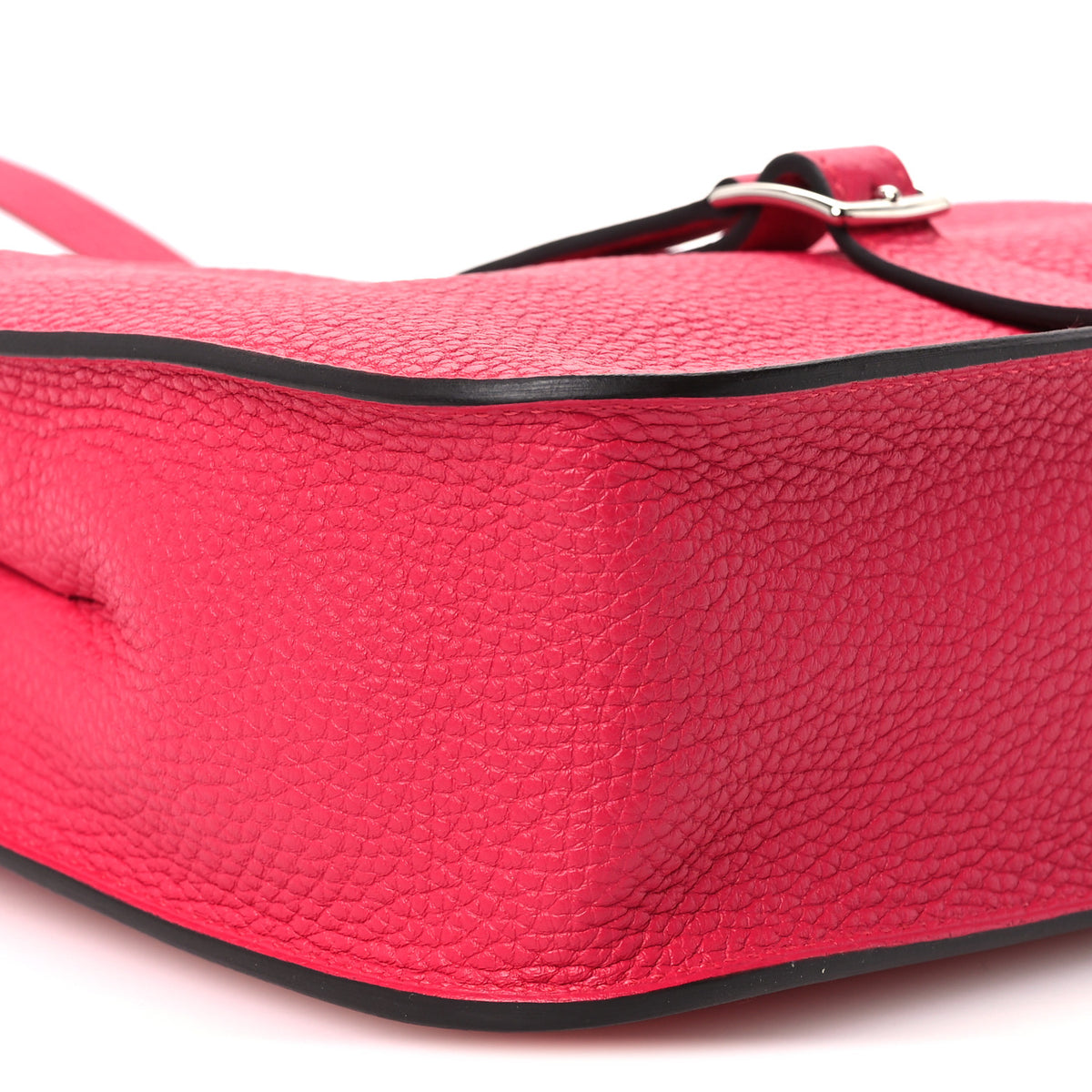Hermes Taurillon Clemence Halzan 25 Rose Shocking 10 of 11