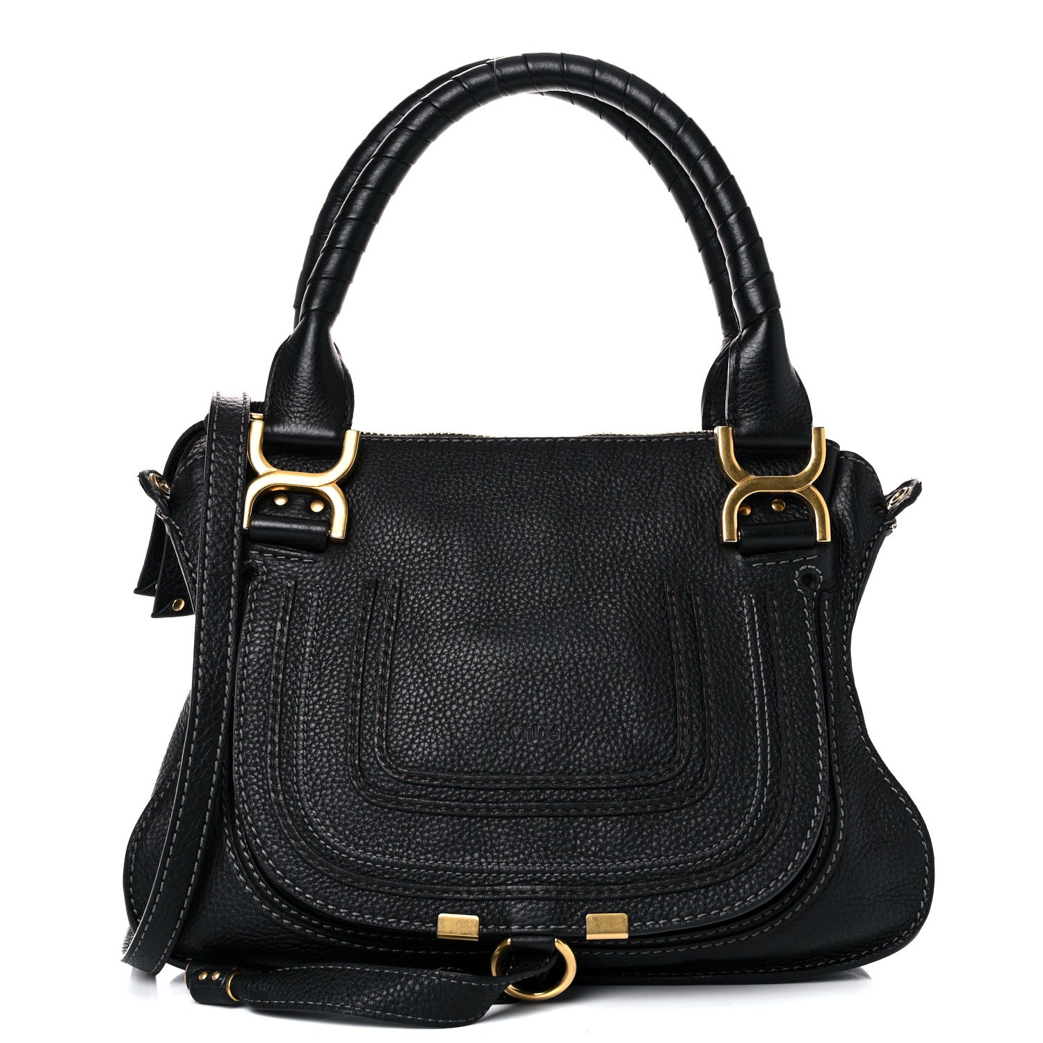 Chloe Calfskin Small Marcie Satchel Black 1 of 23