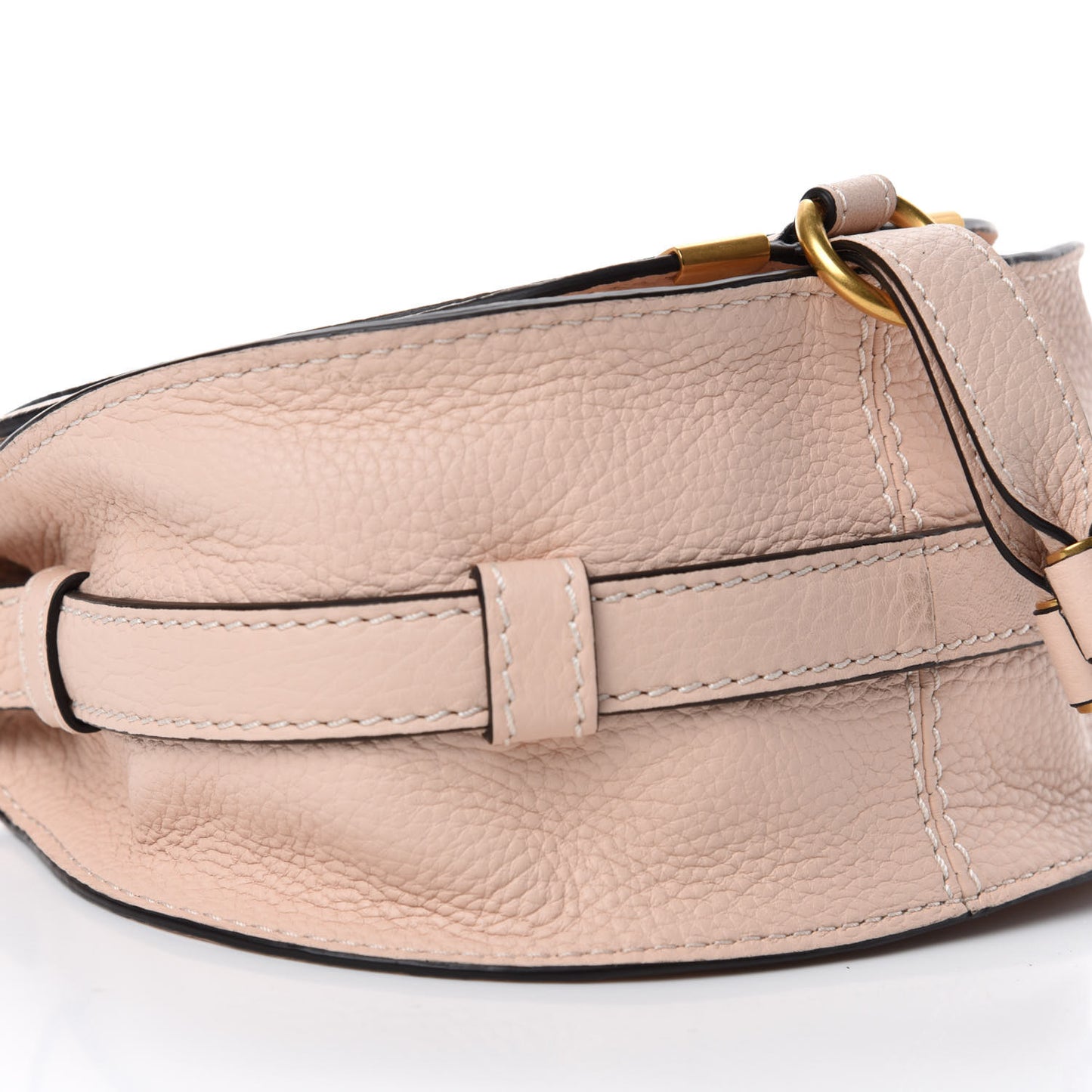 Calfskin Mini Marcie Round Crossbody Bag Blush Nude