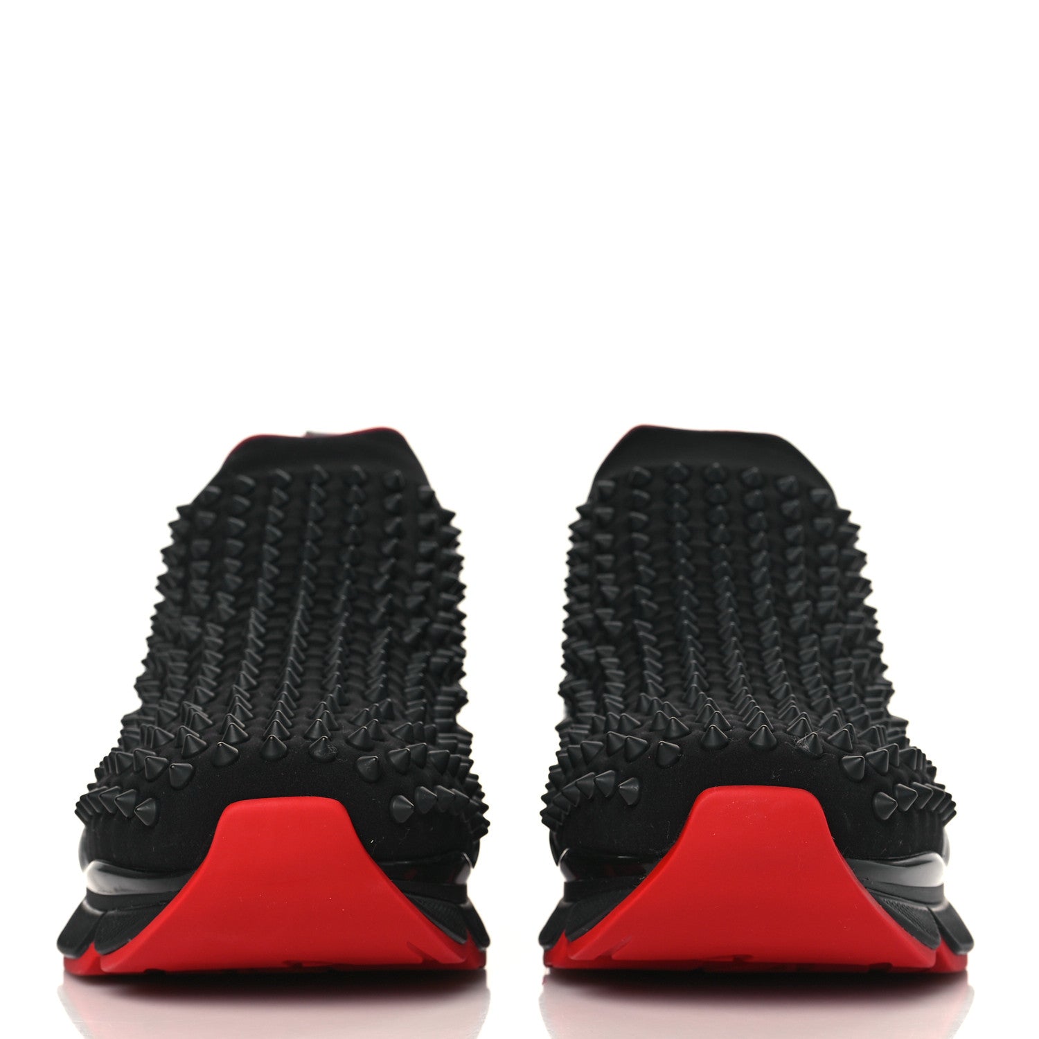 Christian Louboutin Neoprene Mens Spike Sock Flat Sneakers 42 Black 2 of 8