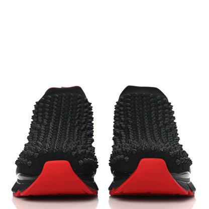 Christian Louboutin Neoprene Mens Spike Sock Flat Sneakers 42 Black 2 of 8