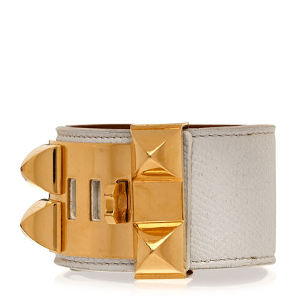 Hermes Epsom Collier de Chien CDC Bracelet S White 3 of 7