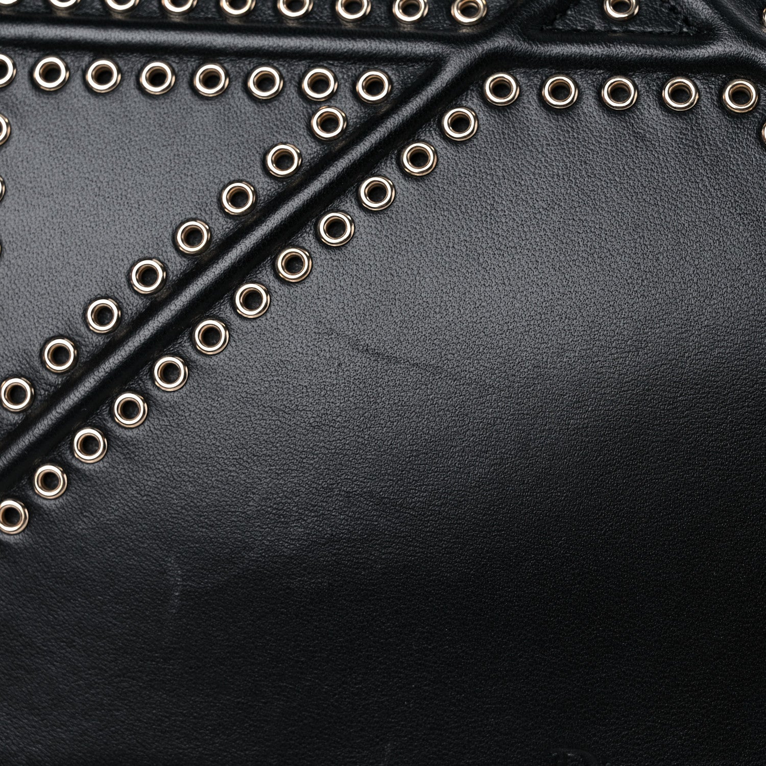 Christian Dior Lambskin Studded Medium Diorama Flap Bag Black 16 of 17
