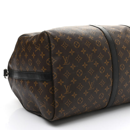Louis Vuitton Monogram Macassar Keepall Bandouliere 55 7 of 13