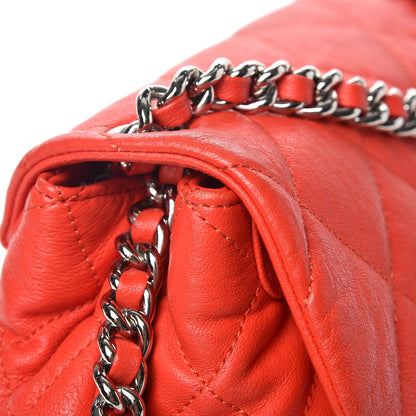 Chanel Washed Lambskin Chain Around Medium Messenger Red 11 of 15