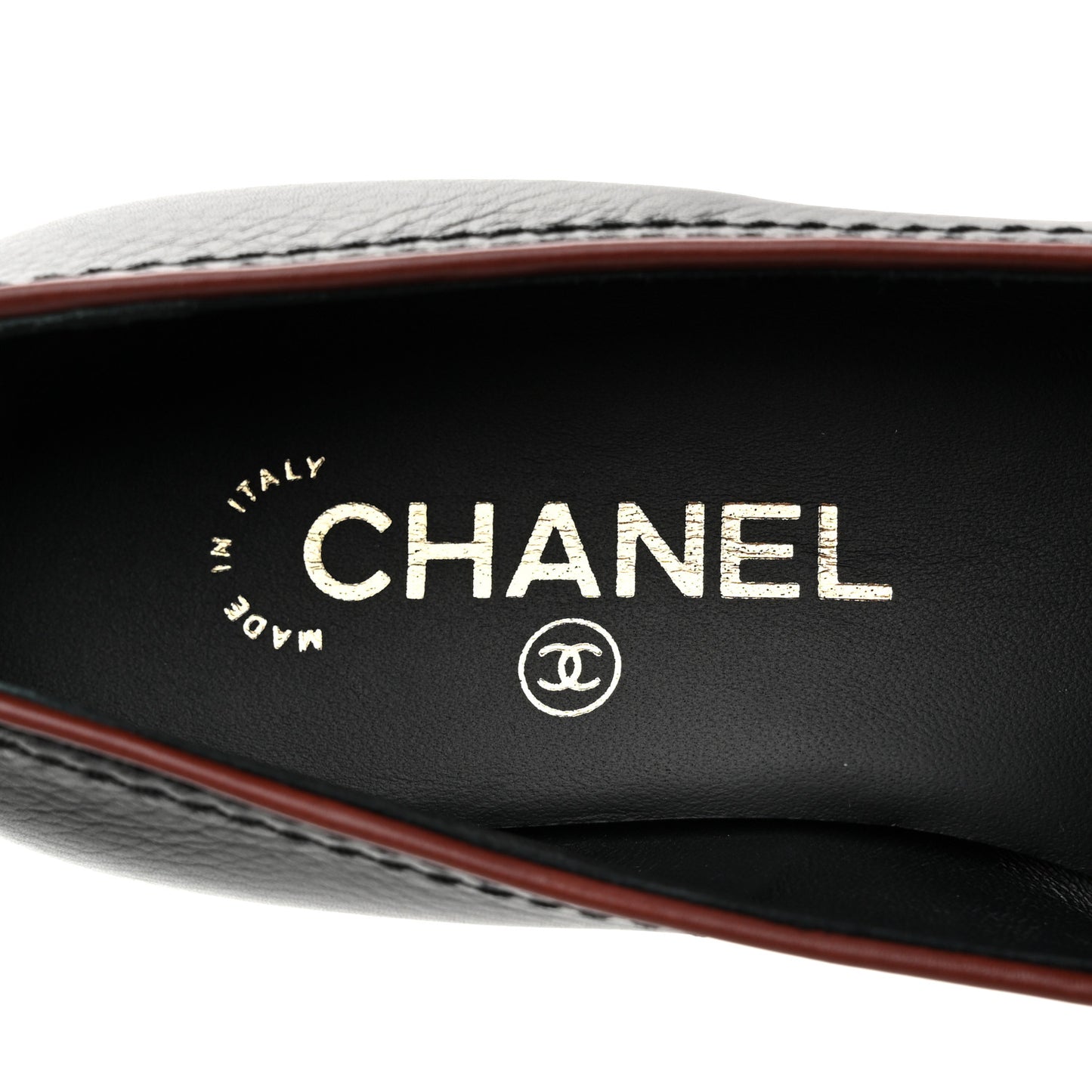 Calfskin CC Mocassin Loafers 36 Brown Black