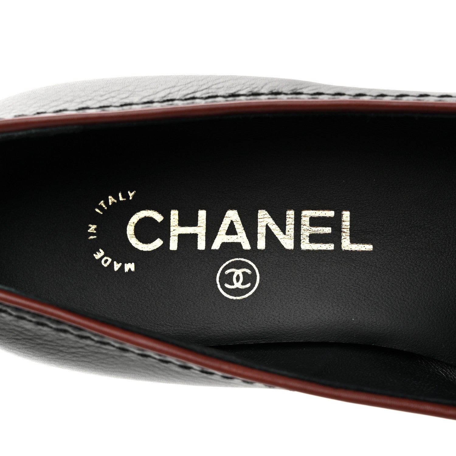 Chanel Calfskin CC Mocassin Loafers 36 Brown Black 7 of 10