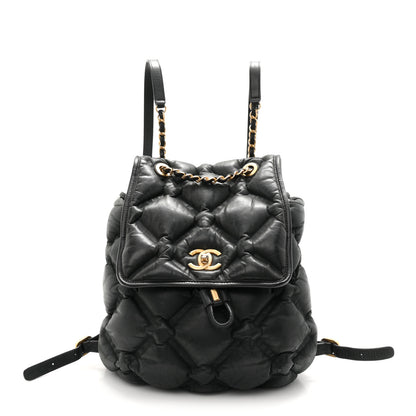 Chanel Iridescent Calfskin Quilted Chesterfield Backpack Black 1 of 11