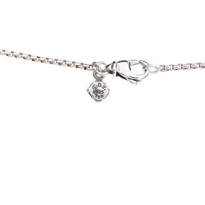 David Yurman Sterling Silver 18K Yellow Gold Open Heart Cable Necklace 6 of 6
