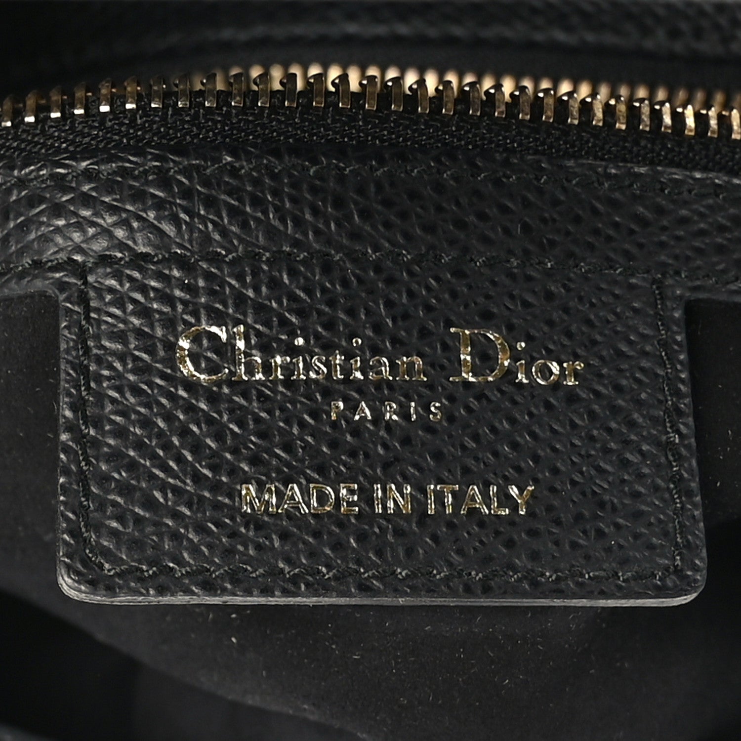Christian Dior Grained Calfskin Saddle Bag Black 6 of 9