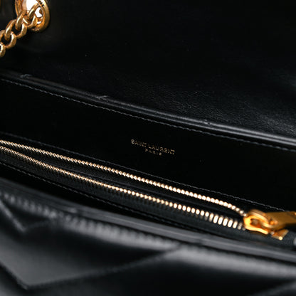 Saint Laurent Calfskin Y Quilted Monogram Medium Loulou Chain Satchel Black 9 of 15